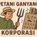 Ilustrasi Petani ganyang Koorporasi. (Sumber: ChatGPT)