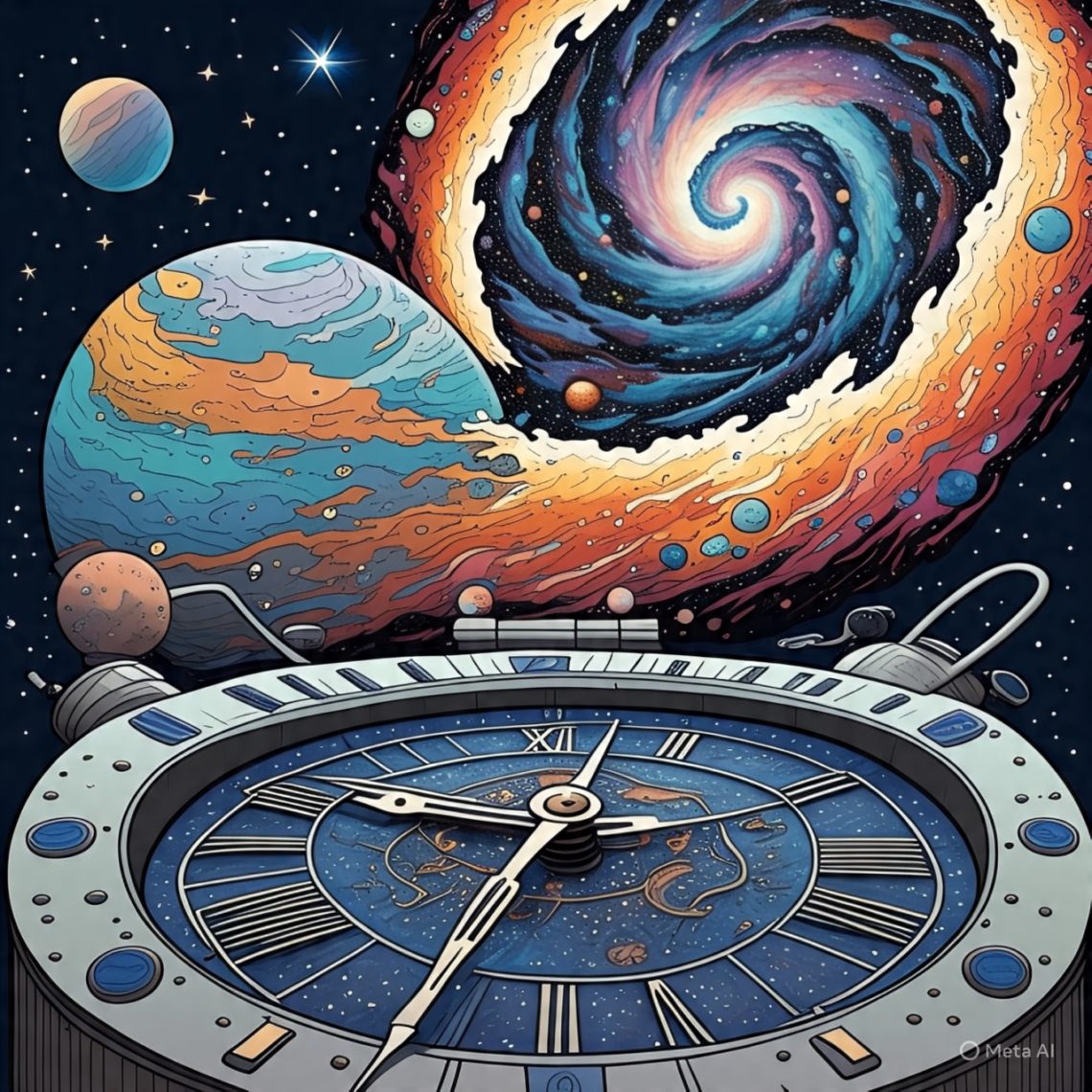 Ilustrasi Ruang Waktu (Sumber: AI)