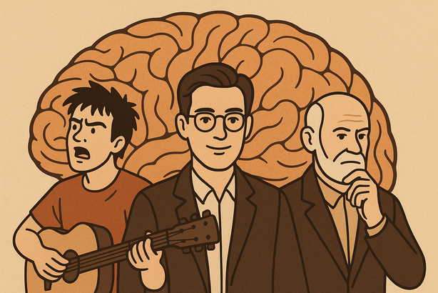 Ilustrasi tiga aspek psikis manusia